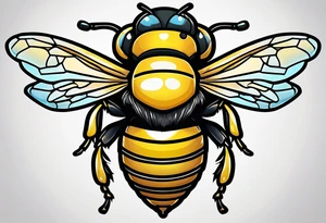 Small bee, not real tattoo idea