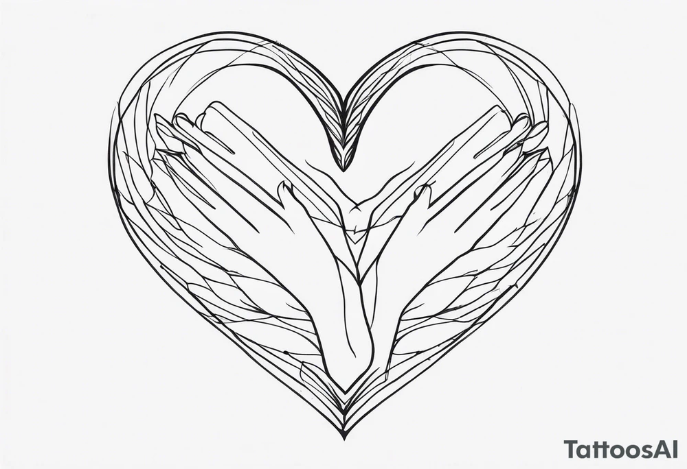 Hands forming a heart tattoo idea