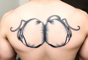 father and daughter boxinng gloves tattoo idea