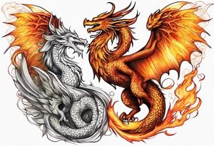 dragon and phoenix tattoo tattoo idea