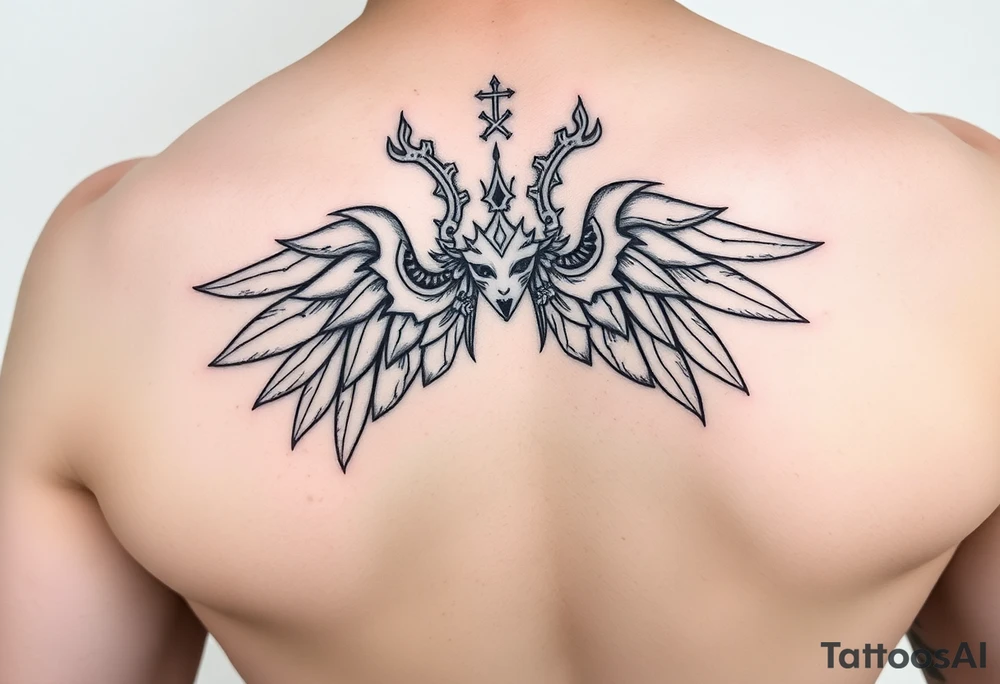 Aquarius theme mysterious screams power elegant and feminine small tattoo idea