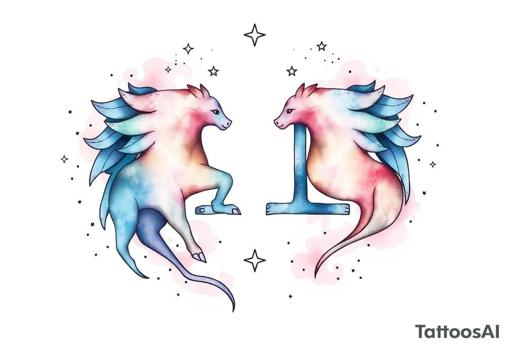Gemini stars constellation tattoo idea