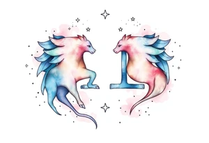 Gemini stars constellation tattoo idea
