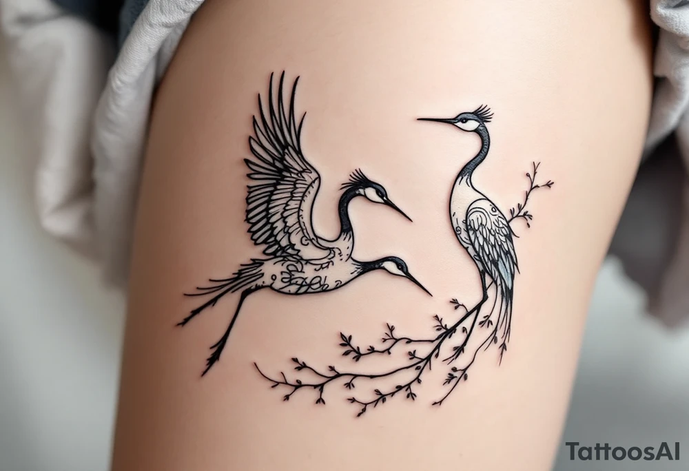 自由 (zìyóu, “freedom”) in sky blue fits well with birds in flight, especially cranes. tattoo idea
