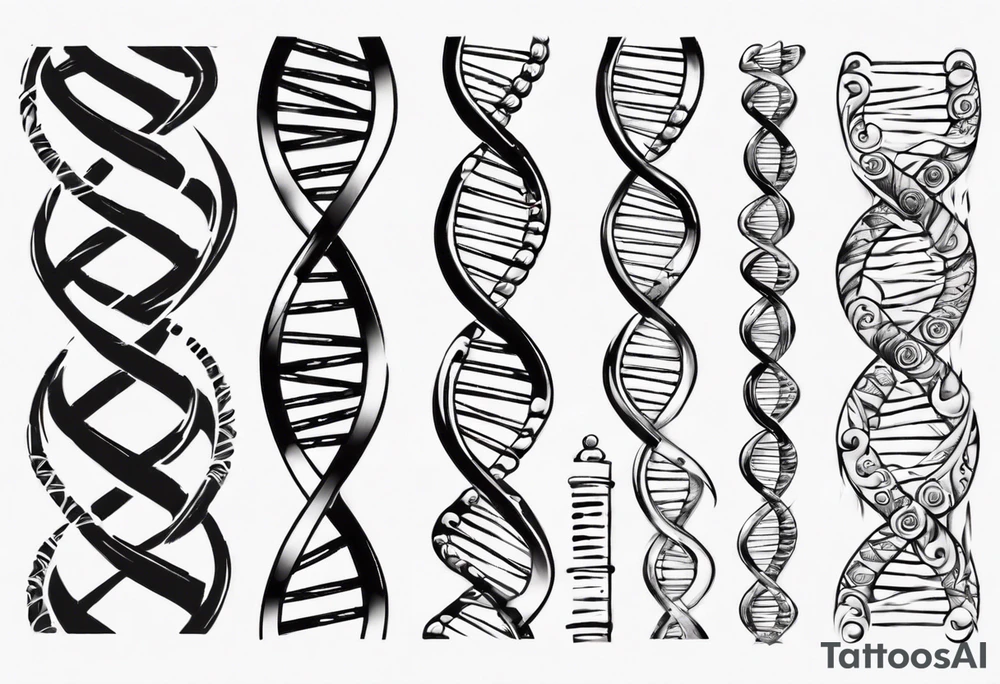 DNA strand tattoo idea
