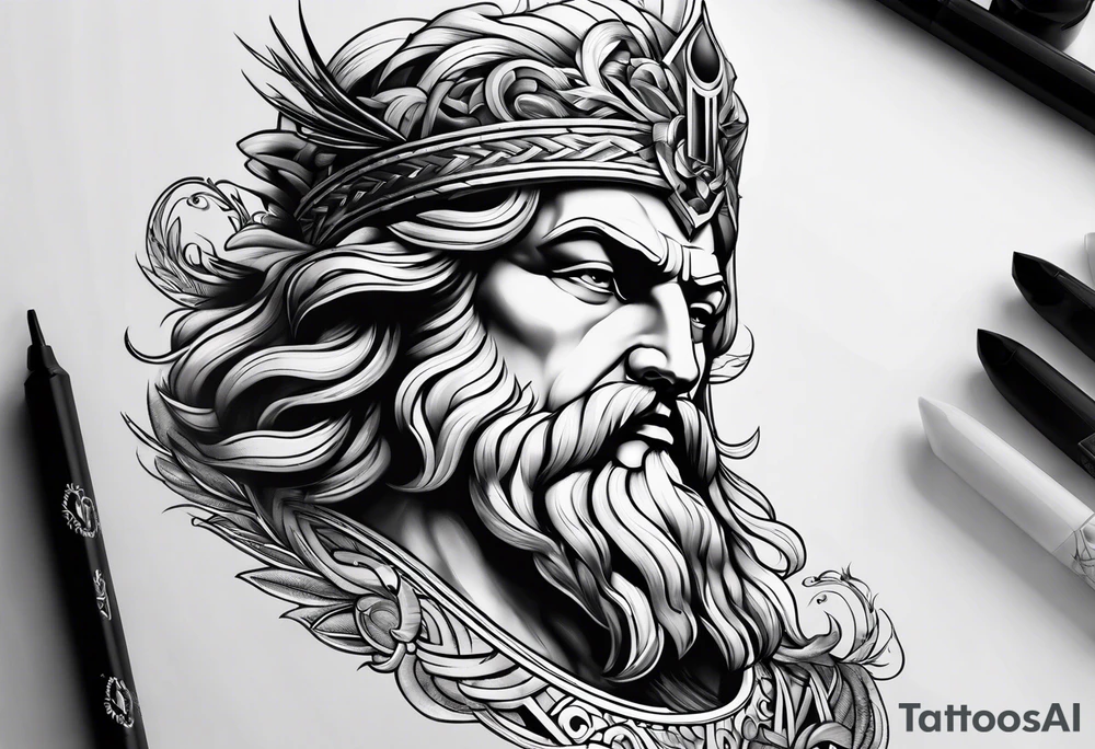 7 steps leading to Zeus tattoo idea