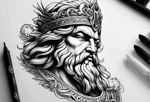 7 steps leading to Zeus tattoo idea
