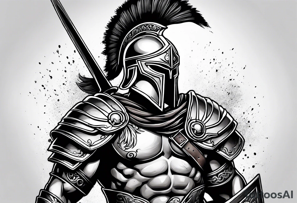 spartan warrior tattoo idea