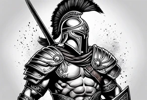 spartan warrior tattoo idea