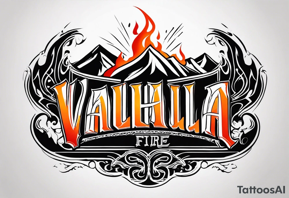 Valhalla fire tattoo idea
