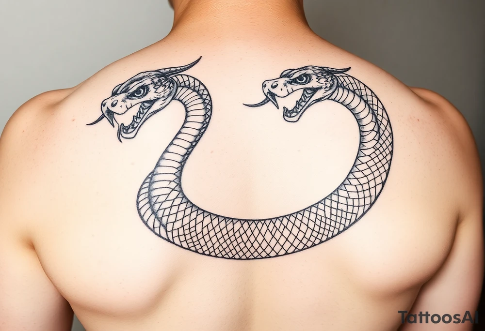powerful majestic snake tattoo idea