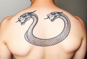 powerful majestic snake tattoo idea