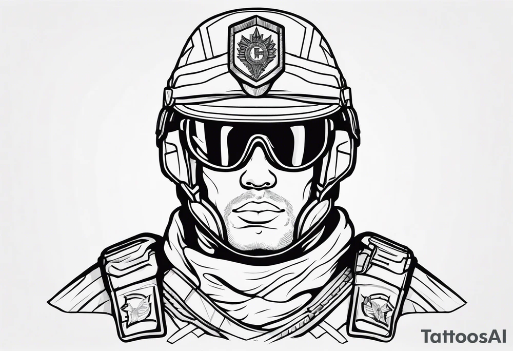Military police soldier tattoo idea