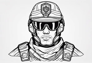 Military police soldier tattoo idea