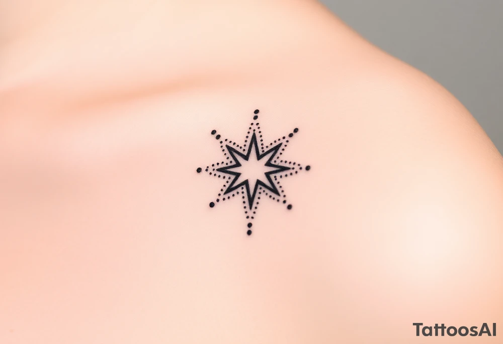 Create a star tattoo design. tattoo idea