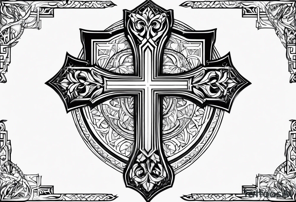 Isiah 41-10 written with a cross below it tattoo idea