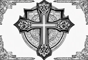 Isiah 41-10 written with a cross below it tattoo idea