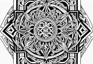 Cletic shin armor tattoo idea