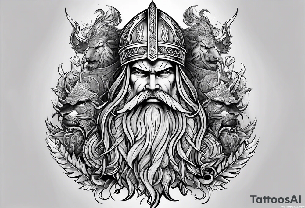 Valhalla viking  gods tattoo idea
