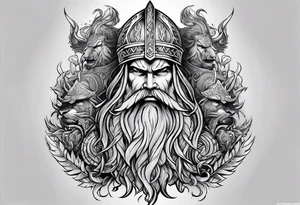 Valhalla viking  gods tattoo idea