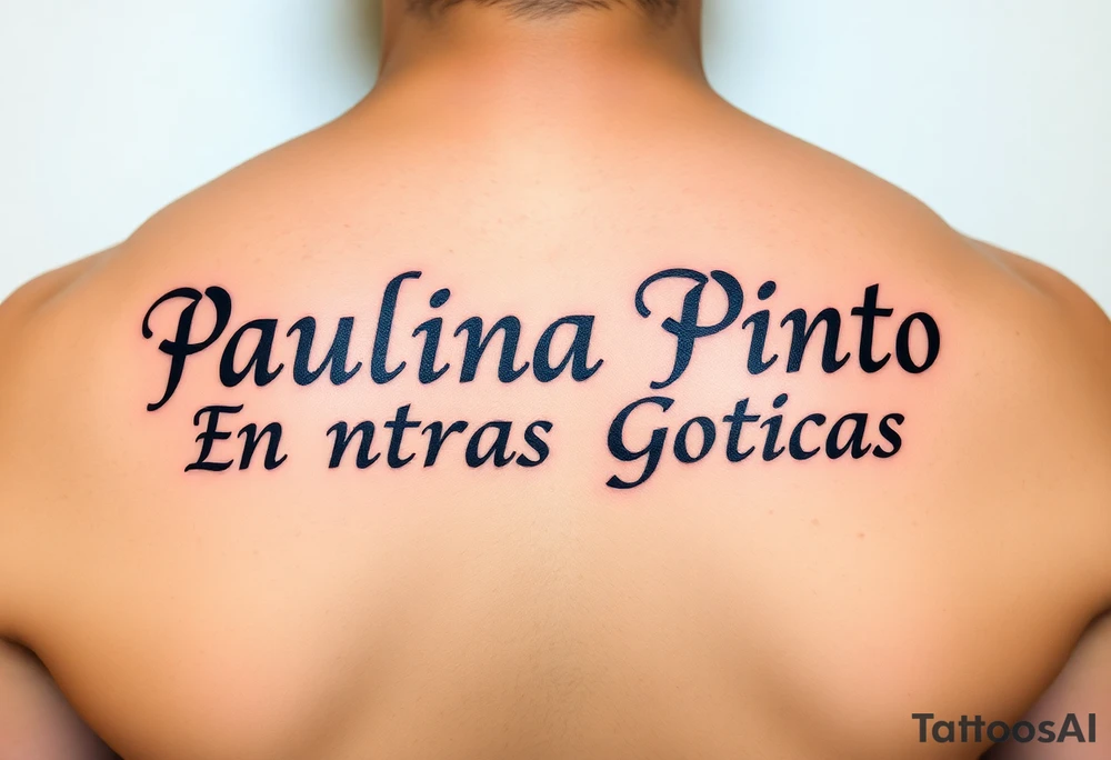 Paulina Pinto
En letras Goticas tattoo idea