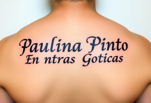 Paulina Pinto
En letras Goticas tattoo idea