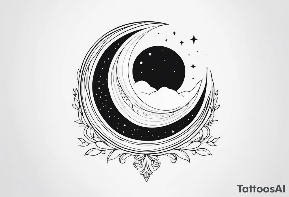 sacred moon tattoo idea