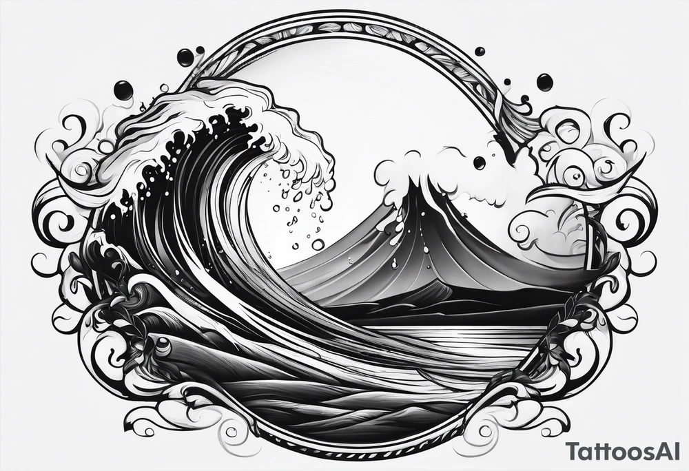 water drop falling into ocean tattoo idea