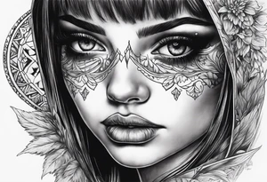 dead girl with eye reflection tattoo idea