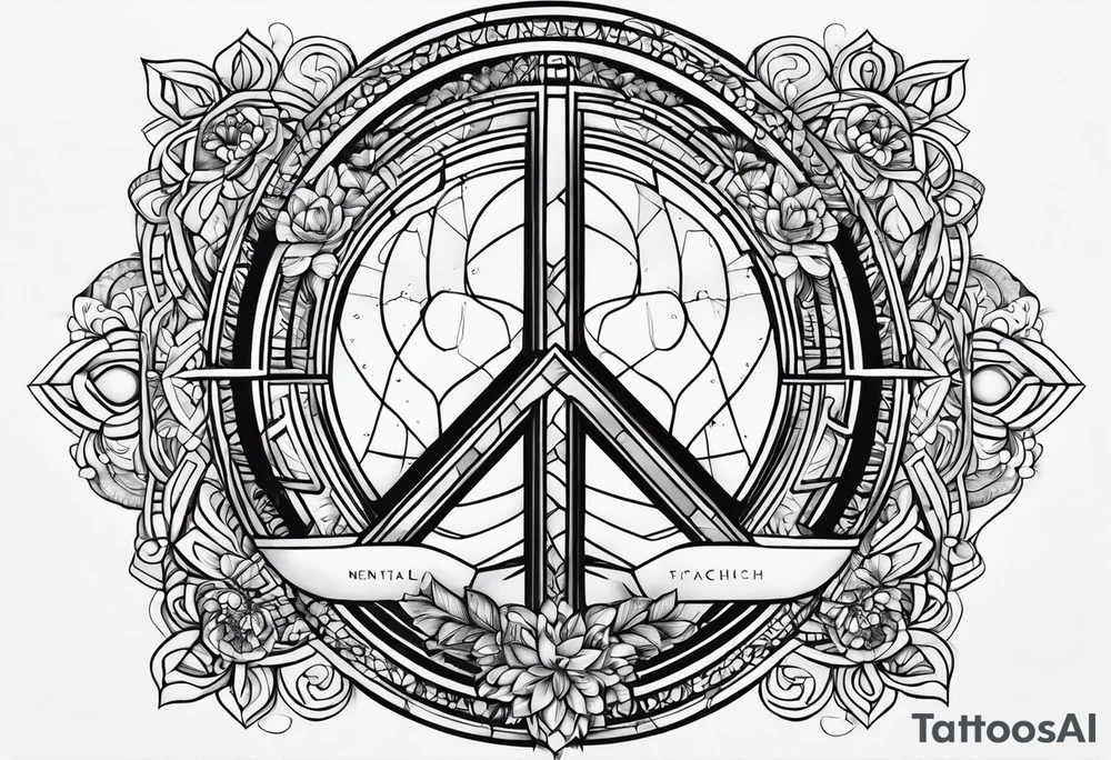 Something that means peace and love for mental health battle tattoo idea