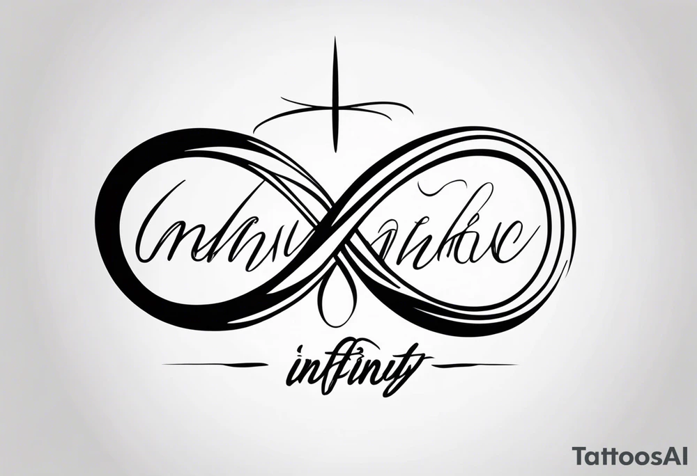 Infinity symbol with lettering tattoo idea
