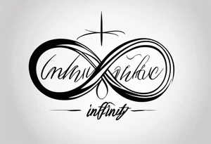 Infinity symbol with lettering tattoo idea