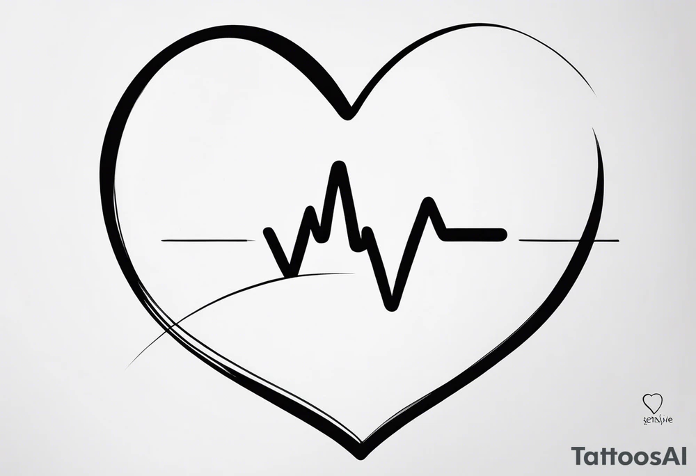 A small, delicate heartbeat line that subtly forms the letter "A," symbolizing that you both share the same name and a deep connection. tattoo idea