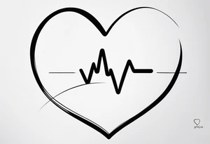 A small, delicate heartbeat line that subtly forms the letter "A," symbolizing that you both share the same name and a deep connection. tattoo idea