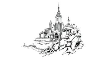 city of 
atlantis tattoo idea