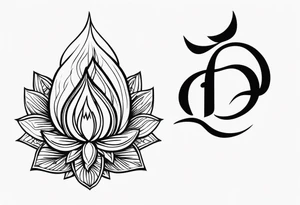 coração com fogo tattoo idea