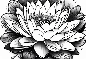 Water lily bouquet tattoo idea