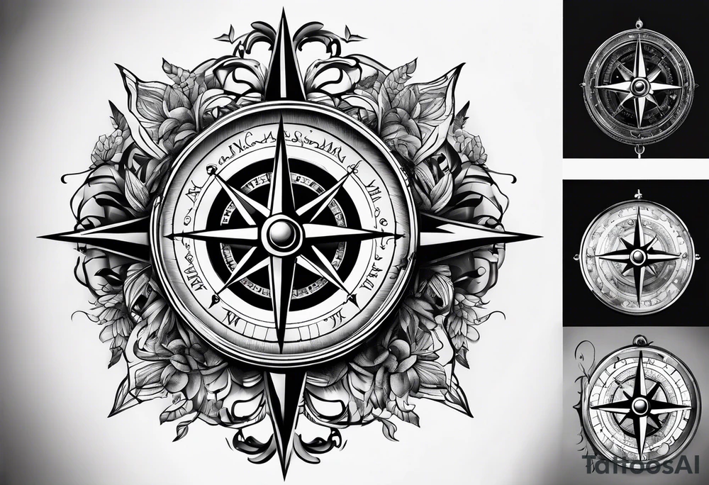 Broken Compass tattoo idea