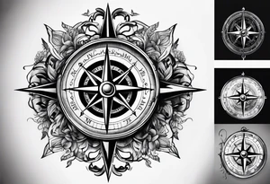 Broken Compass tattoo idea