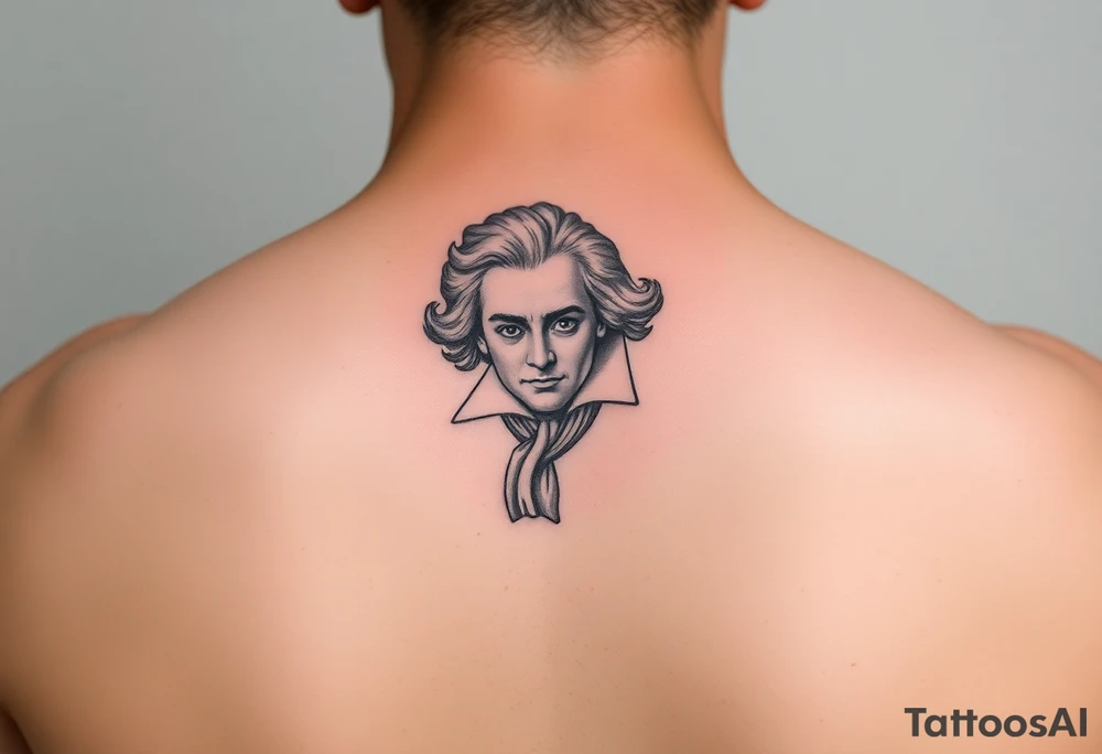 Dainty subtle ode to Beethoven tattoo idea