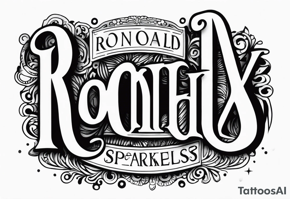 III•XI•XIX with the name ronald and sparkles on the wrist tattoo idea