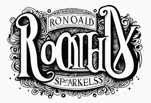 III•XI•XIX with the name ronald and sparkles on the wrist tattoo idea