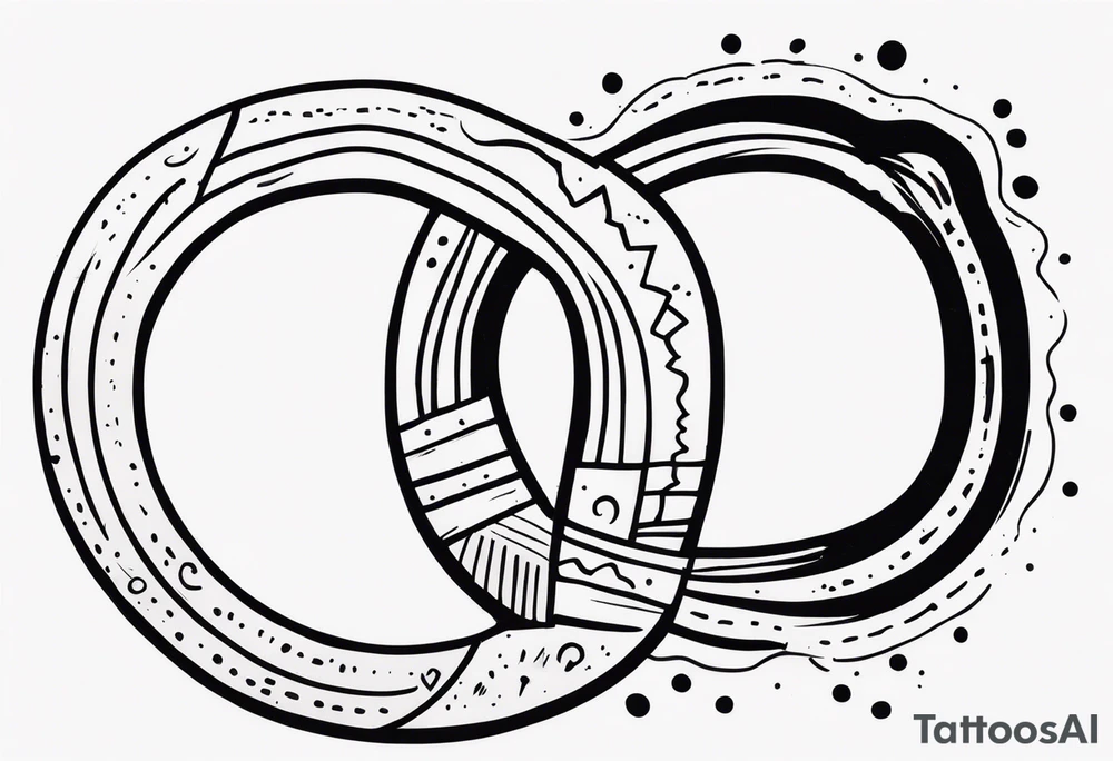 Horseshoe and mud tracks tattoo idea