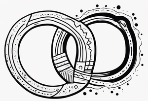 Horseshoe and mud tracks tattoo idea