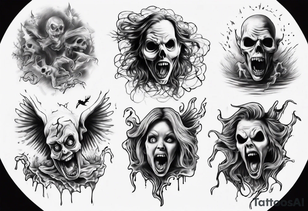 realistic poltergeist tattoo idea