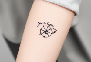 Your life is a map with no compass tattoo idea