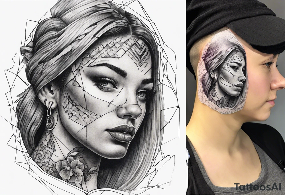 stitching together a wound, no portrait tattoo idea