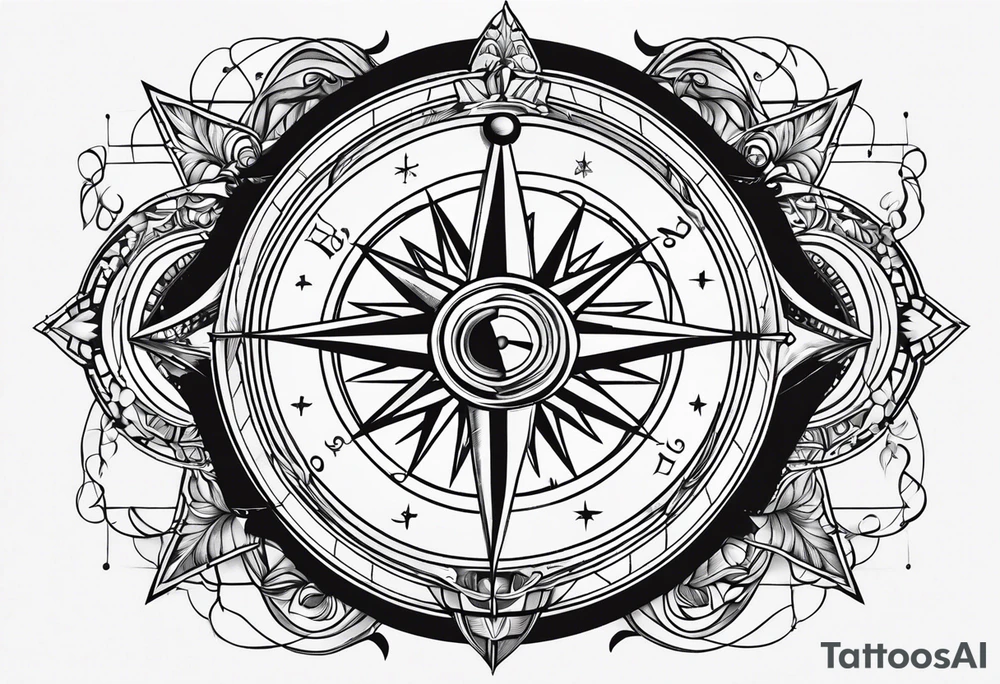 doctor, medical, compass tattoo idea