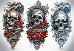 Marine memorial sleeve tattoo idea