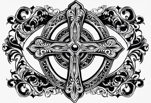 Gothic cross tattoo idea
